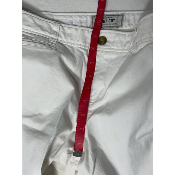 OLD NAVY Women 12 Regular White Perfect BootCut Khaki Chino Pants Cotton Stretch - Picture 4 of 13